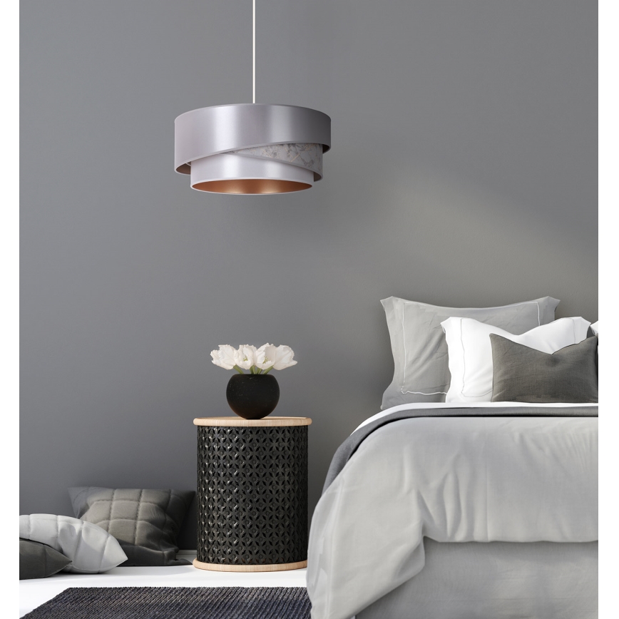 Duolla - Lampadario a sospensione con filo KOBO 1xE27/15W/230V diametro 45 cm argento/oro