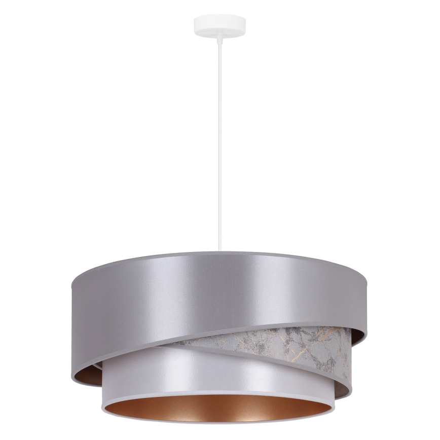 Duolla - Lampadario a sospensione con filo KOBO 1xE27/15W/230V diametro 45 cm argento/oro