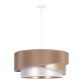 Duolla - Lampadario a sospensione con filo KOBO 1xE27/15W/230V diametro 45 cm beige/oro/bianco