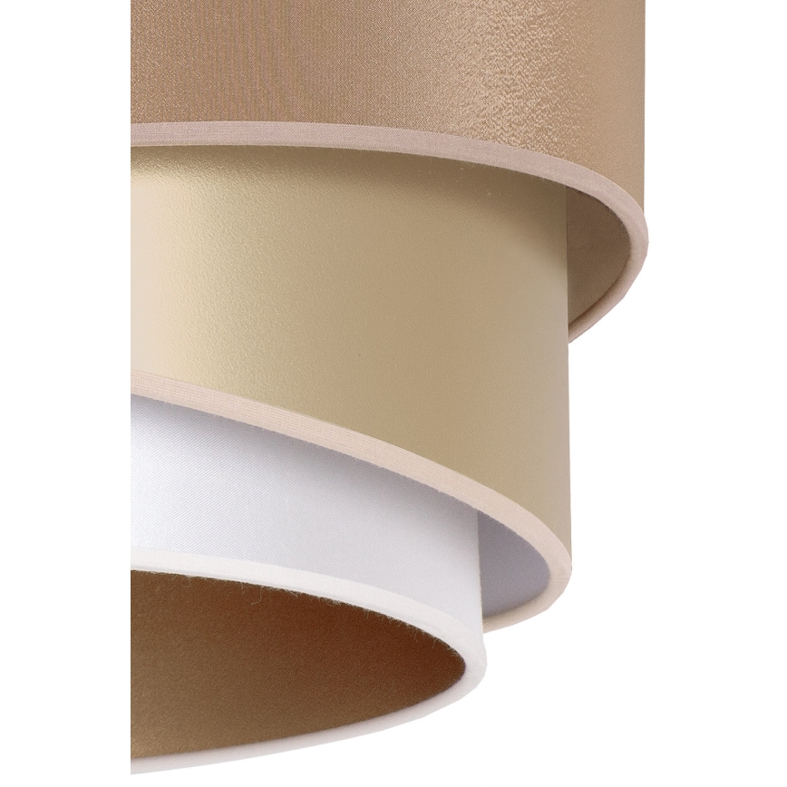 Duolla - Lampadario a sospensione con filo KOBO 1xE27/15W/230V diametro 45 cm beige/oro/bianco