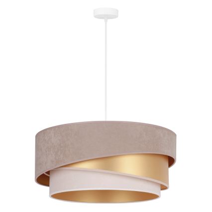 Duolla - Lampadario a sospensione con filo KOBO 1xE27/15W/230V diametro 45 cm beige/oro/color crema