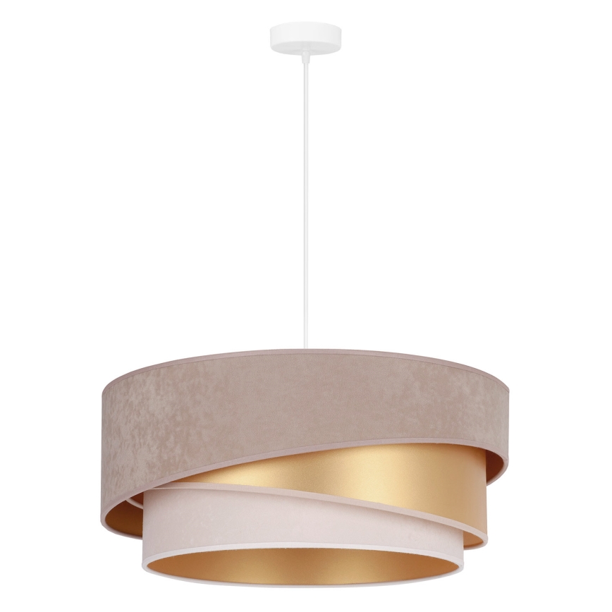Duolla - Lampadario a sospensione con filo KOBO 1xE27/15W/230V diametro 45 cm beige/oro/color crema