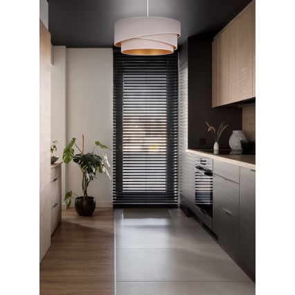 Duolla - Lampadario a sospensione con filo KOBO 1xE27/15W/230V diametro 45 cm color crema/oro