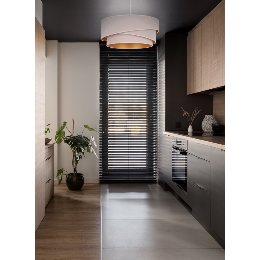 Duolla - Lampadario a sospensione con filo KOBO 1xE27/15W/230V diametro 45 cm color crema/oro