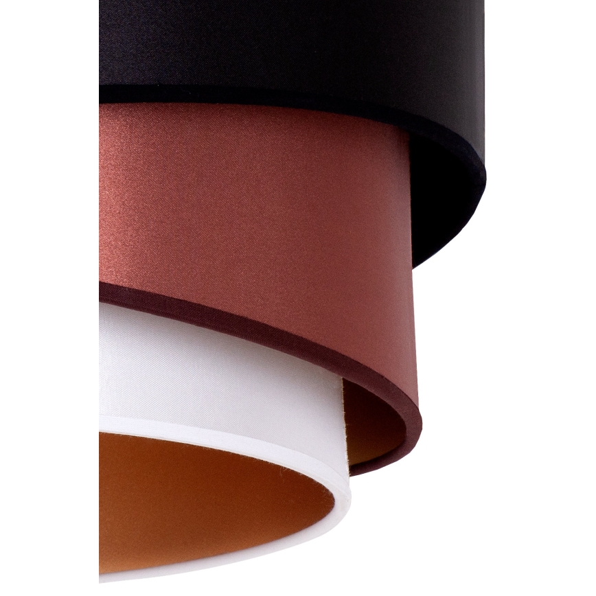 Duolla - Lampadario a sospensione con filo KOBO 1xE27/15W/230V diametro 45 cm nero/bordeaux/argento