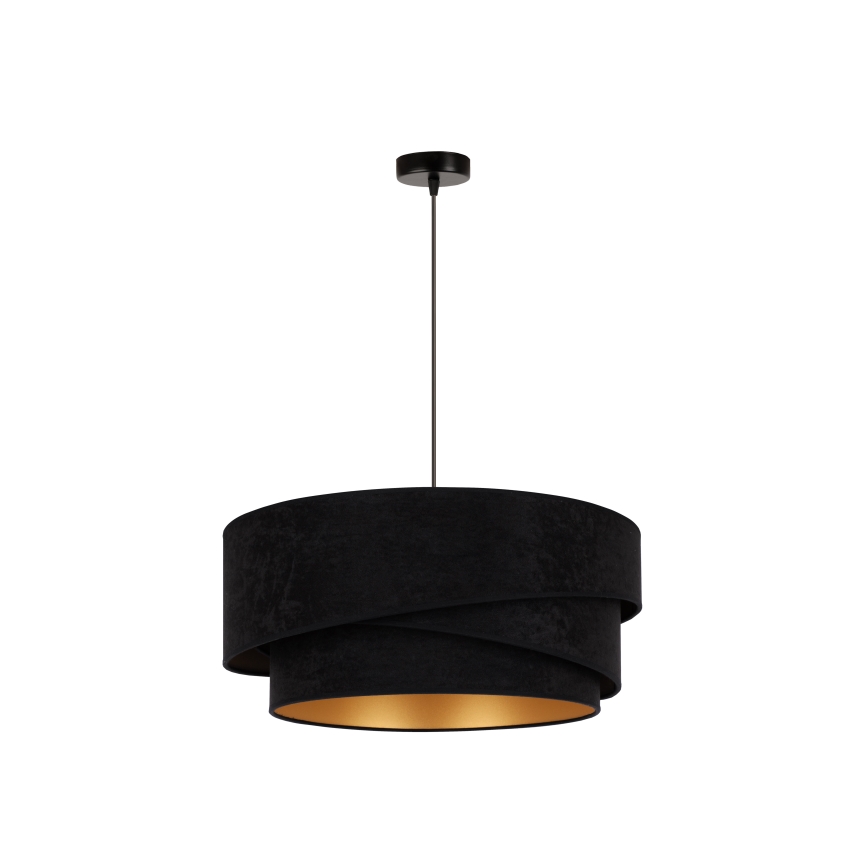 Duolla - Lampadario a sospensione con filo KOBO 1xE27/15W/230V diametro 45 cm nero/oro