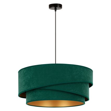 Duolla - Lampadario a sospensione con filo KOBO 1xE27/15W/230V diametro 45 cm verde/oro