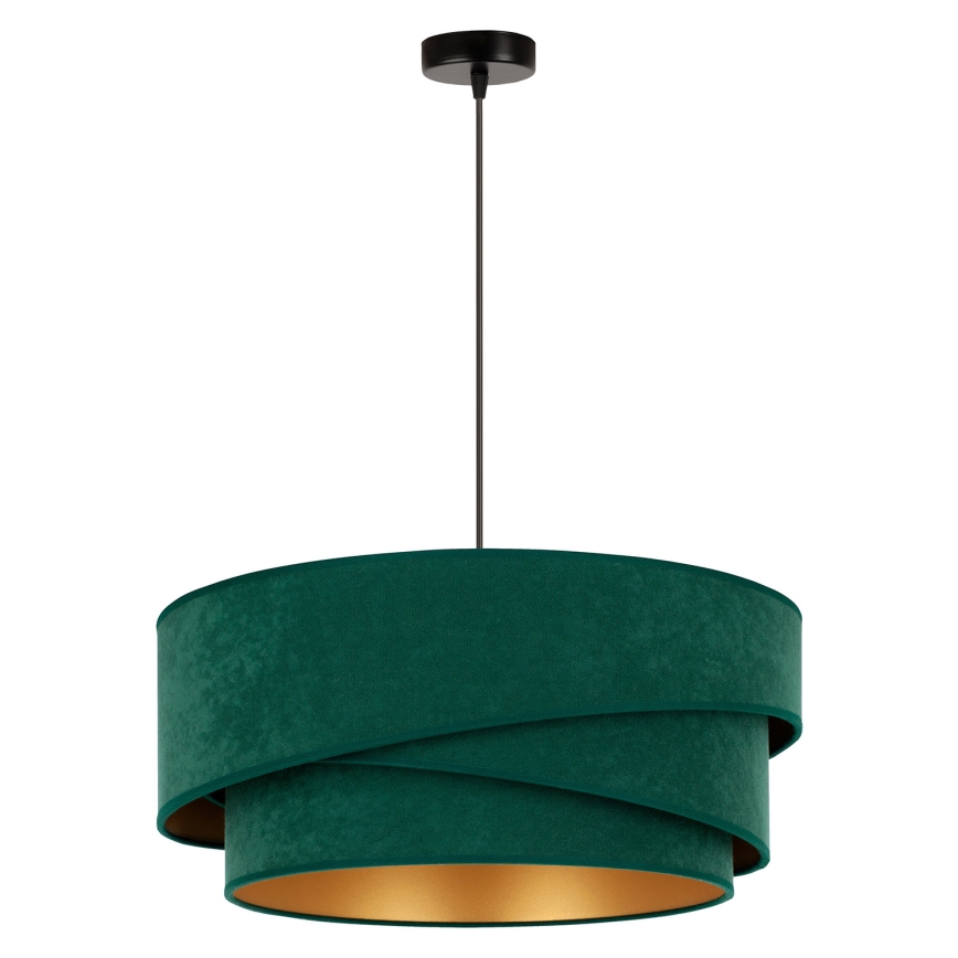 Duolla - Lampadario a sospensione con filo KOBO 1xE27/15W/230V diametro 45 cm verde/oro