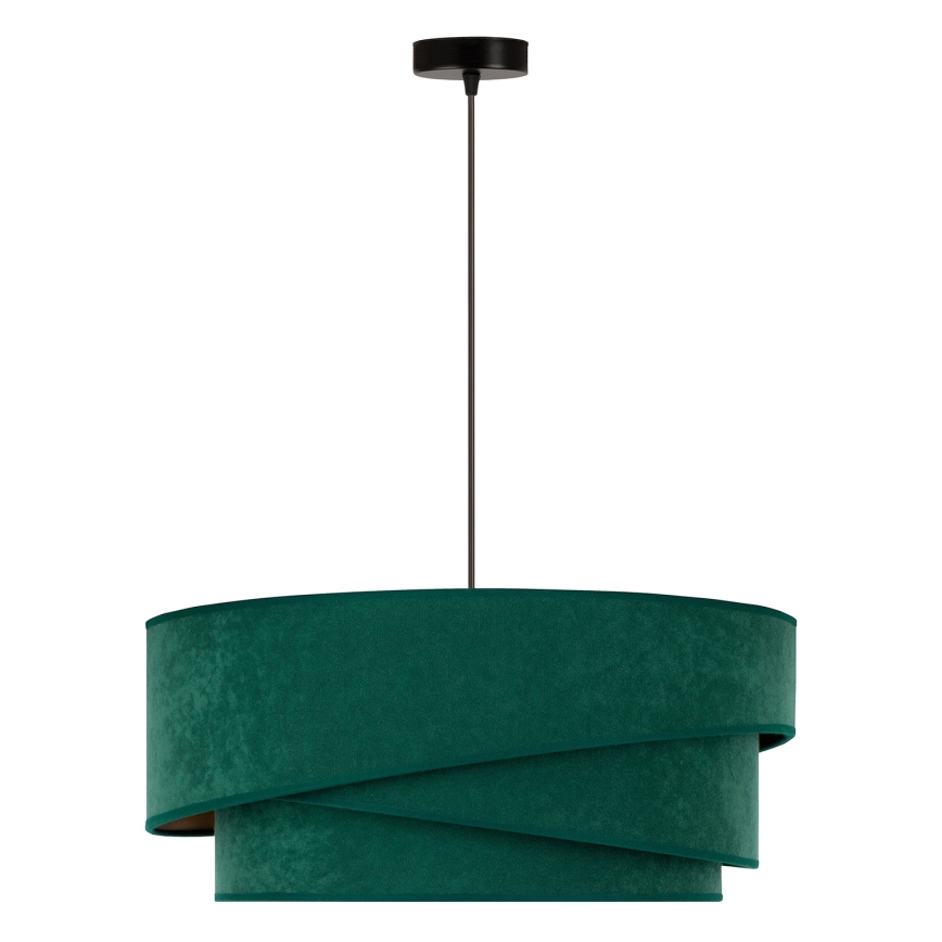 Duolla - Lampadario a sospensione con filo KOBO 1xE27/15W/230V diametro 45 cm verde/oro