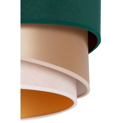 Duolla - Lampadario a sospensione con filo KOBO 1xE27/15W/230V diametro 45 cm verde/oro rosa/color crema
