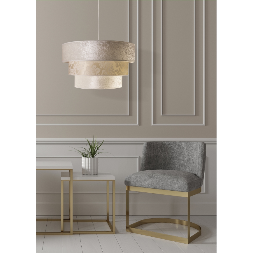 Duolla - Lampadario a sospensione con filo LUNETA 1xE27/40W/230V diametro 45 cm color crema