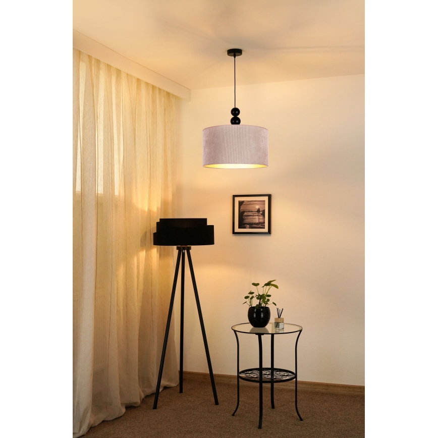 Duolla - Lampadario a sospensione con filo LYON 1xE27/15W/230V diametro 40 cm beige