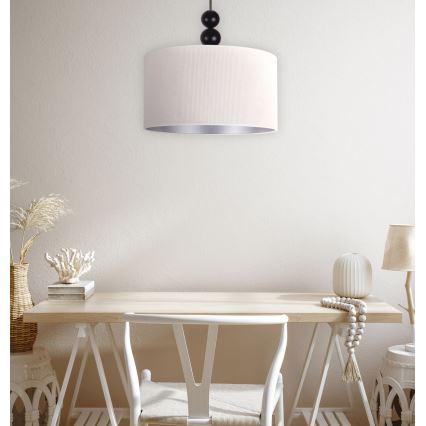 Duolla - Lampadario a sospensione con filo LYON 1xE27/15W/230V diametro 40 cm color crema