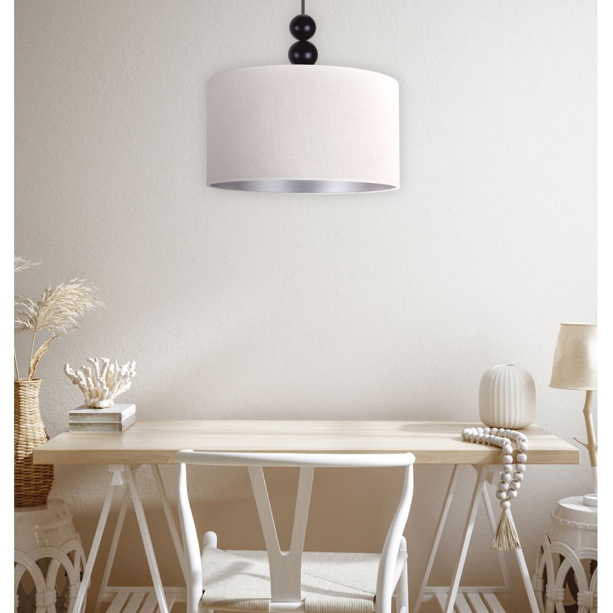 Duolla - Lampadario a sospensione con filo LYON 1xE27/15W/230V diametro 40 cm color crema