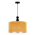 Duolla - Lampadario a sospensione con filo LYON 1xE27/15W/230V diametro 40 cm giallo