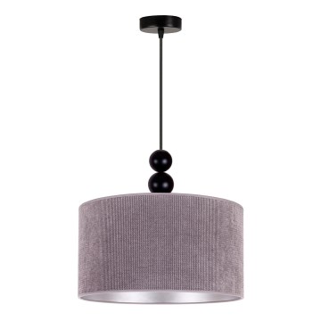 Duolla - Lampadario a sospensione con filo LYON 1xE27/15W/230V diametro 40 cm grigio