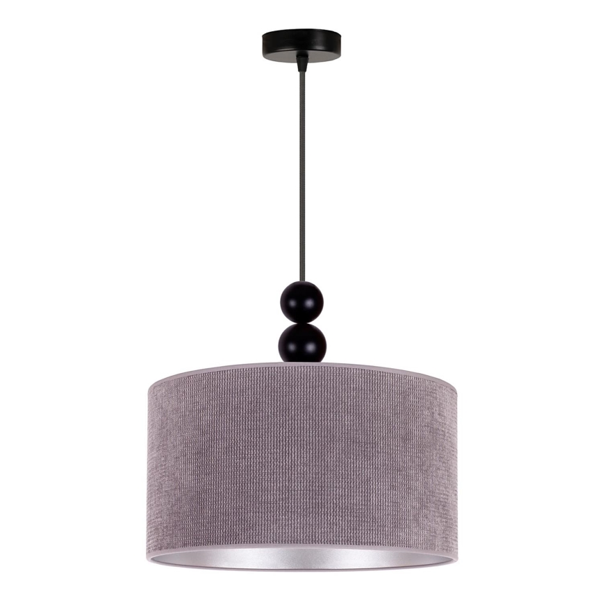Duolla - Lampadario a sospensione con filo LYON 1xE27/15W/230V diametro 40 cm grigio