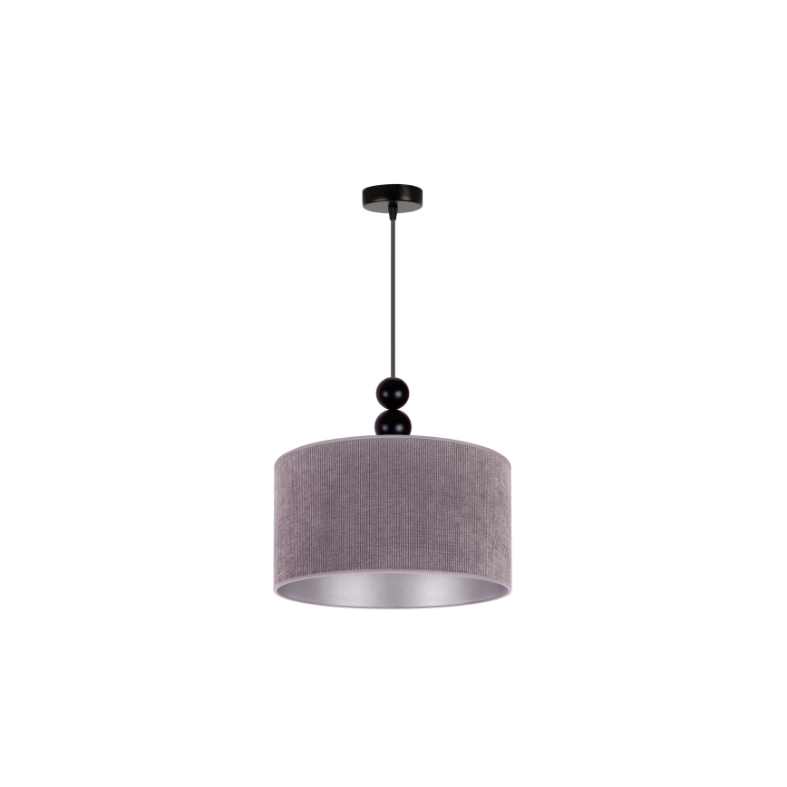 Duolla - Lampadario a sospensione con filo LYON 1xE27/15W/230V diametro 40 cm grigio