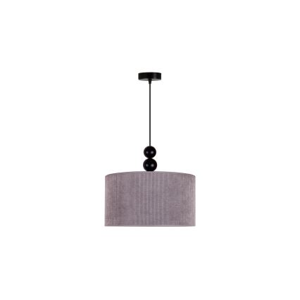 Duolla - Lampadario a sospensione con filo LYON 1xE27/15W/230V diametro 40 cm grigio