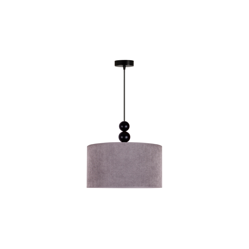 Duolla - Lampadario a sospensione con filo LYON 1xE27/15W/230V diametro 40 cm grigio