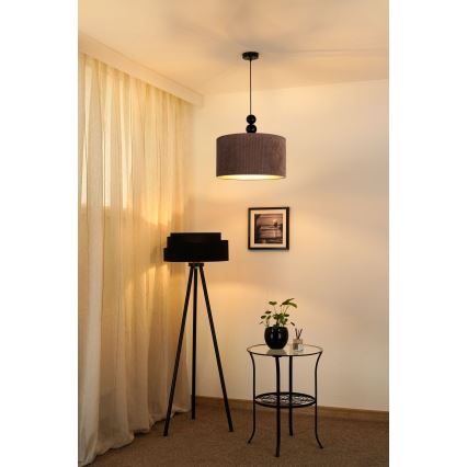 Duolla - Lampadario a sospensione con filo LYON 1xE27/15W/230V diametro 40 cm marrone