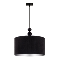 Duolla - Lampadario a sospensione con filo LYON 1xE27/15W/230V diametro 40 cm nero