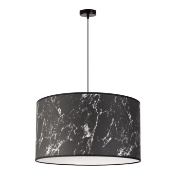 Duolla - Lampadario a sospensione con filo MARBLE 1xE27/40W/230V diametro 45 cm nero/bianco