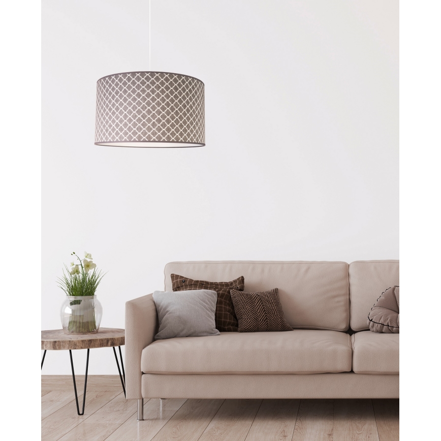 Duolla - Lampadario a sospensione con filo MAROKO 1xE27/40W/230V diametro 45 cm grigio