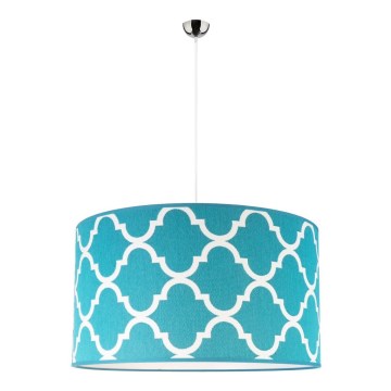 Duolla - Lampadario a sospensione con filo MAROKO 1xE27/40W/230V diametro 45 cm turchese/bianco