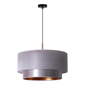 Duolla - Lampadario a sospensione con filo NANTES 1xE27/15W/230V diametro 45 cm argento/rame