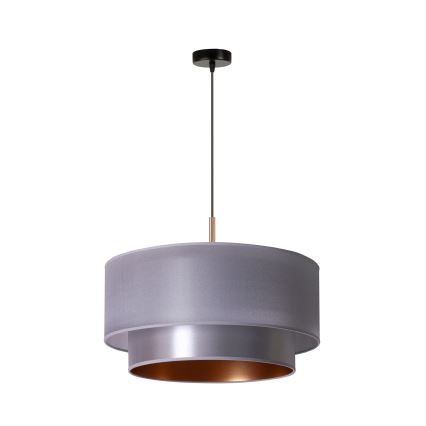 Duolla - Lampadario a sospensione con filo NANTES 1xE27/15W/230V diametro 45 cm argento/rame