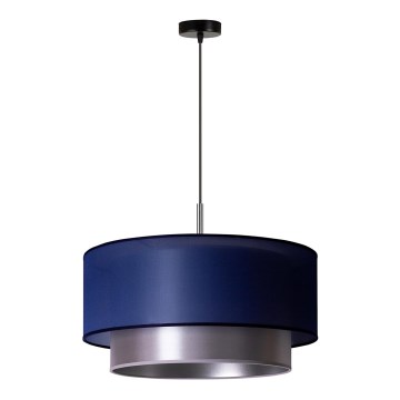 Duolla - Lampadario a sospensione con filo NANTES 1xE27/15W/230V diametro 45 cm blu/argento