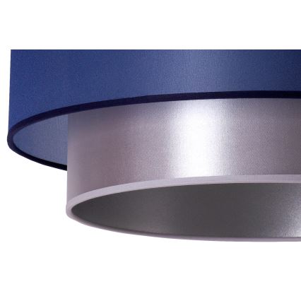 Duolla - Lampadario a sospensione con filo NANTES 1xE27/15W/230V diametro 45 cm blu/argento