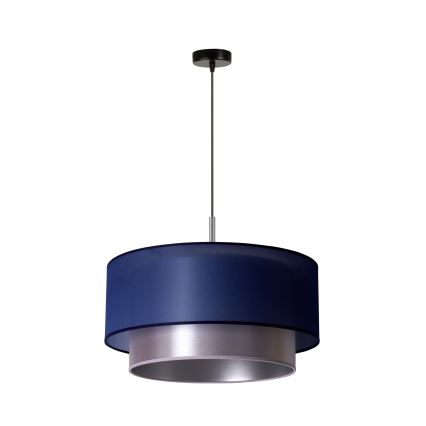 Duolla - Lampadario a sospensione con filo NANTES 1xE27/15W/230V diametro 45 cm blu/argento