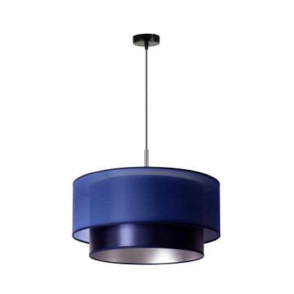 Duolla - Lampadario a sospensione con filo NANTES 1xE27/15W/230V diametro 45 cm blu/argento