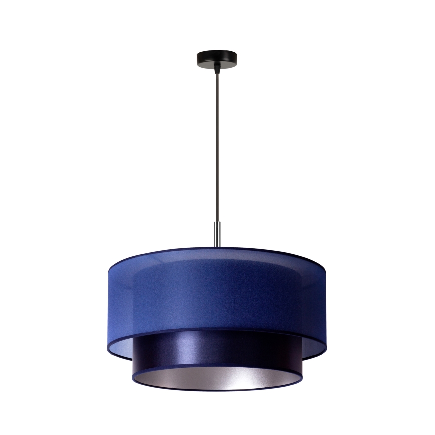 Duolla - Lampadario a sospensione con filo NANTES 1xE27/15W/230V diametro 45 cm blu/argento