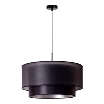 Duolla - Lampadario a sospensione con filo NANTES 1xE27/15W/230V diametro 45 cm nero/argento