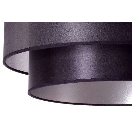 Duolla - Lampadario a sospensione con filo NANTES 1xE27/15W/230V diametro 45 cm nero/argento