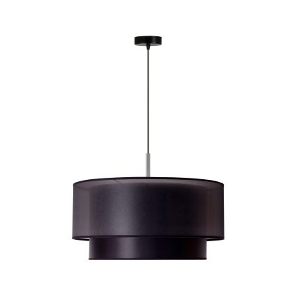 Duolla - Lampadario a sospensione con filo NANTES 1xE27/15W/230V diametro 45 cm nero/argento