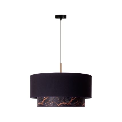 Duolla - Lampadario a sospensione con filo NANTES 1xE27/15W/230V diametro 45 cm nero/rame