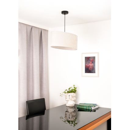 Duolla - Lampadario a sospensione con filo OVAL 1xE27/15W/230V grigio