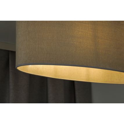 Duolla - Lampadario a sospensione con filo OVAL 1xE27/15W/230V grigio