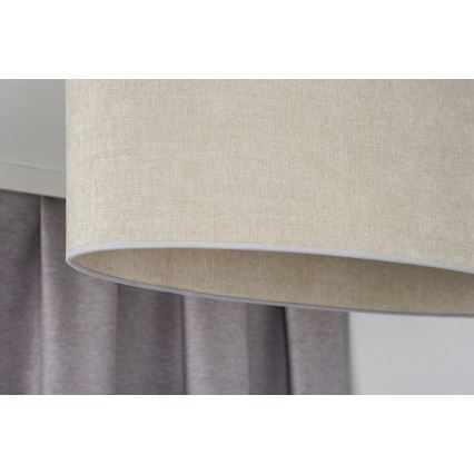 Duolla - Lampadario a sospensione con filo OVAL 1xE27/15W/230V grigio