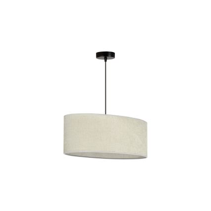 Duolla - Lampadario a sospensione con filo OVAL 1xE27/15W/230V grigio