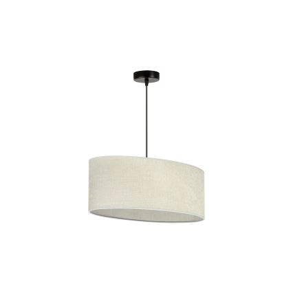 Duolla - Lampadario a sospensione con filo OVAL 1xE27/15W/230V grigio