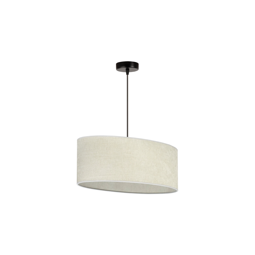 Duolla - Lampadario a sospensione con filo OVAL 1xE27/15W/230V grigio