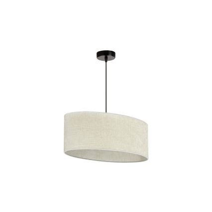 Duolla - Lampadario a sospensione con filo OVAL 1xE27/15W/230V grigio