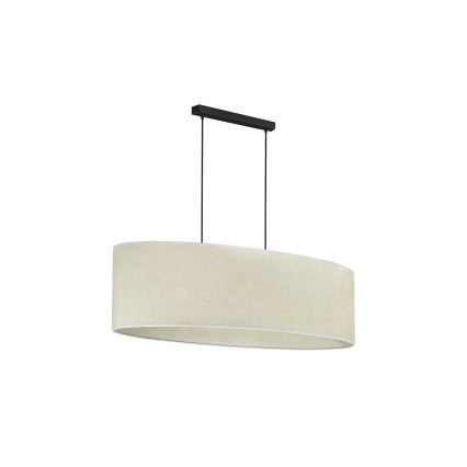 Duolla - Lampadario a sospensione con filo OVAL 2xE27/15W/230V grigio