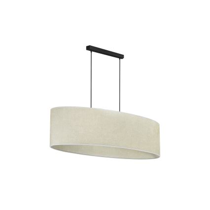 Duolla - Lampadario a sospensione con filo OVAL 2xE27/15W/230V grigio