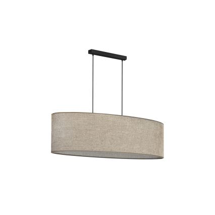 Duolla - Lampadario a sospensione con filo OVAL 2xE27/15W/230V marrone